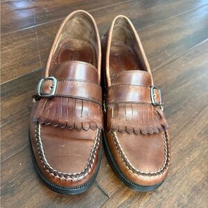 Men's Brown Leather Kiltie Loafers